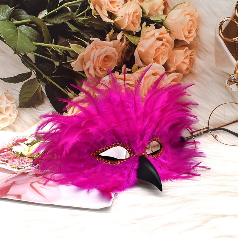 New Party Brazil Carnival Feather Long-Beak Eagle Feather Mask Carnival Costume Ball Halloween Various Party Dress up Props
