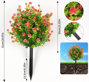 Buissons artificiels, fleurs artificielles, boules de violets artificielles, arbres topiaires, faux arbustes artificiels pour la décoration de la véranda et du jardin - Product Image 1