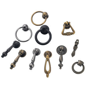Furniture Handle And <b>Knob</b> Zinc Alloy Ring Shape Cabinet Drawer Pull Minimalist Design Durable Single Hole - Product Image 5