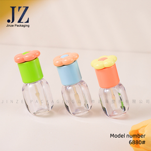 Jinze đầy màu sắc hình dạng hoa Lipgloss ống cho mỹ phẩm rỗng môi men bao bì với Keychain - Product Image 4