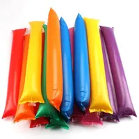 Varas infláveis personalizadas de pvc, varas de balão brilhantes com luz de led