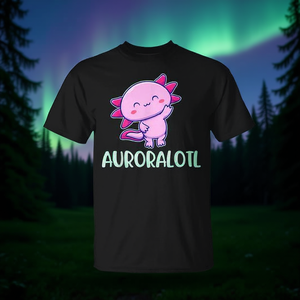 T-shirt dal design carino Auroralotl Axolotl per i fan di Aurora - Product Image 3