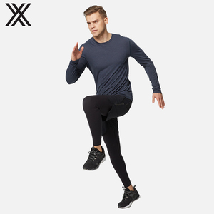 Barato al por mayor de <span class=keywords><strong>la</strong></span> fábrica de secado rápido poliéster hombres <span class=keywords><strong>gimnasio</strong></span> de entrenamiento pequeño de cuello redondo de <span class=keywords><strong>manga</strong></span> larga T Shirt - Product Image 4