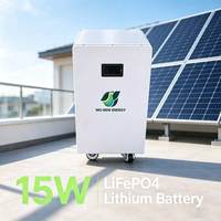 Batterie murale 15 kWh en stock UE 51,2 V 300 Ah LiFePO4 pour stockage d'énergie domestique avec BMS, disponible pour les particuliers