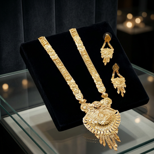 Venta al por mayor de joyería chapada en oro de 14K 18K 24K formando collares largos diseño Floral joyería India joyería de latón con relleno de oro - Product Image 4