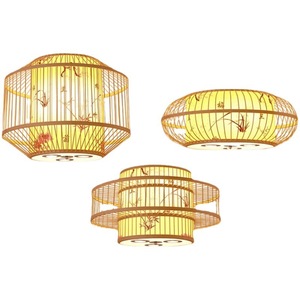 Bamboo Woven Lantern Pendant <b>Light</b> Round E27 Led Single Head For <b>Dining</b> Room Chinese Style - Product Image 5