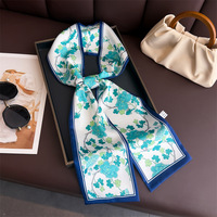 Ruban décoratif pour poignée de sac, imprimé imitation soie, sergé, pour femme, petit ruban pour poignée de sac ou cheveux