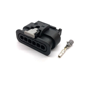 Conector de sensor impermeable de 6 posiciones con conector FEP para coches Opel y Mercedes Benz, plástico negro IP20 - Product Image 1