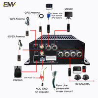1080P HD mobil DVR geri görüş kamerası 4CH MDVR kiti 4G PS Wifi canlı Video CMSV6 CNMS araç Blackbox otobüs/kamyon CCTV TFT reklamlar kaydedici
