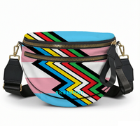 Demigirl Sac coquille arc-en-ciel pour femme, sac à bandoulière léger avec fermeture à glissière pour tous les jours