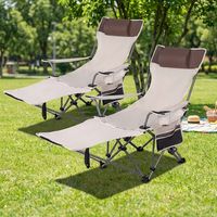 Silla Plegable de Acero Inoxidable Moderna para Camping, Venta Directa de Fábrica, con Soporte Lumbar y Respaldo Acolchado para Uso en Exteriores