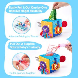 <span class=keywords><strong>Jouets</strong></span> Montessori pour bébé de 6 <span class=keywords><strong>mois</strong></span> avec queue texturée ClothCrinkleSqueaky Sounds Mirror - Christmas Stocking Stuffers - Product Image 3