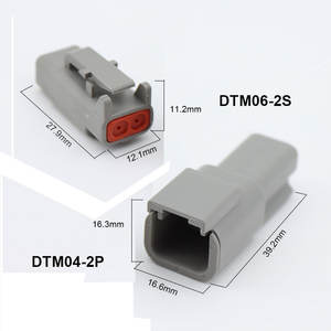 موصلات مقاومة للماء للسيارات بـ 2 و3 و4 و6 و8 و12 سنًا طراز DTM04 و DTM06 (DTM04-12PA، DTM04-12SA، DTM06-2S) - Product Image 6