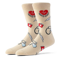 Chaussettes mi-mollet décontractées pour femme, en polyester tricoté, respirantes et absorbantes, à rayures imprimées, pour le printemps, les fêtes, les spectacles et Halloween