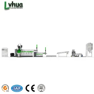 Lvhua Factory Price Automatic Feed Waste Wet Pp Pe Film Pellets Making Recycling Making Machine Line