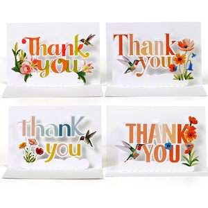 3D Rectangle Thank You Cards 24 Pcs Pop-Up Envelopes 4 Styles Small Business Paper 4 Color Digital Printing <b>Matte</b> <b>Varnishing</b> - Product Image 5