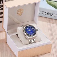 Mode de luxe 100 mètres montre de plongée hommes mouvement mécanique résistance à l'eau hommes montres de sport en acier inoxydable
