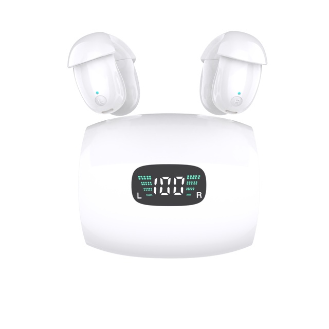 YYK Q96 Wireless Ear Clip Earbuds Open Ear Sports Earphones HiFi Stereo Built-in Mic With Ear Hooks Charging Case LED Display