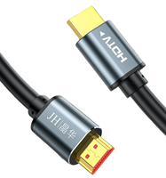   Kabel 2.0 4K@60Hz Male to Male dengan Casing Zinc Alloy Berlapis Emas, Kabel 3D HDR untuk PS5 Xbox Switch PC TV Monitor Proyektor TV Box
