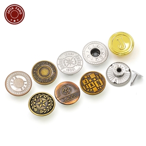 KUNSHUO <b>Button</b> Factory Vintage Brass Metal Jeans <b>Button</b> and Rivets Iron Custom Logo Jacket Denim <b>Buttons</b> for jeans - Product Image 4