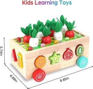 Carrito <span class=keywords><strong>de</strong></span> Clasificación <span class=keywords><strong>de</strong></span> Frutas <span class=keywords><strong>de</strong></span> Juguete para Niños Pequeños, Montessori, <span class=keywords><strong>de</strong></span> Madera, Educativo, Regalo <span class=keywords><strong>de</strong></span> Cumpleaños para Niñas, Aprendizaje Preescolar, Habilidades Motoras Finas - Product Image 2