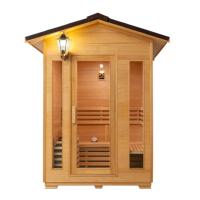 Sauna à vapeur extérieur en bois massif pour 2 personnes pour jardin