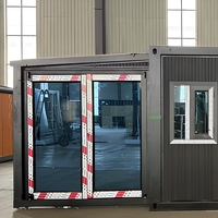 Maison conteneur préfabriquée extensible à double aile, pliable, de luxe, modulaire, structure en acier, 20 pieds, déploiement rapide, pour usage résidentiel ou hôtelier