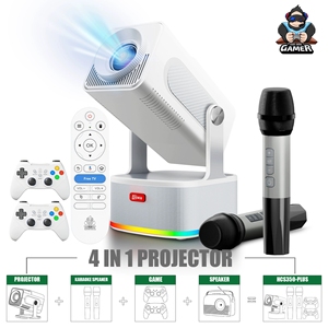 Projecteur HCS350PLUS 1080P Android 4K Karaoké Haute Définition avec Objectif 16W, Haut-parleur Intégré, Mise au Point Automatique, 450LUX H713, Projecteurs de <span class=keywords><strong>Jeux</strong></span> - Product Image 6