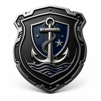 Broche en métal émaillée personnalisée, motif ancre marine, pour costume, blazer, veste, manteau, cadeau