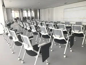 Good Quality School Foldable Training Chair BIFMA School Office School Furniture Student Desks And Chairs With Tablet Arm
