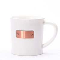 SWT Logo en cuivre personnalisé Souvenir nouveau Design logo personnalisé tasse à thé en céramique de café avec poignée
