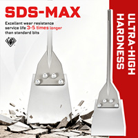 Ciseau grattoir pour marteau électrique SDS MAX de 600 mm de longueur avec pointe droite et pointe en carbure pour brise-béton, bricolage/réparation à domicile