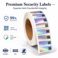 Etiqueta Adhesiva de Vinilo Holográfica Impermeable con Código de Barras y Diseño de Logotipo Personalizado para Fabricantes de Botellas de Cosméticos