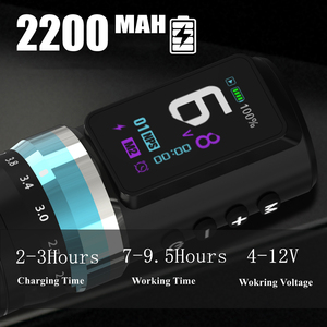厂家直销批发价格专业LED显示电池无线旋转纹身机笔 - Product Image 2