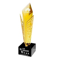Super haute qualité en métal Creative Trophy Manufacturing Company Outstanding Team Awards Crystal Lettering pour la réunion annuelle