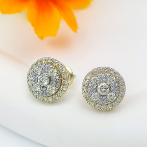Fine Jewelry Hotsale 10K 14K 18K Real <strong>Solid</strong> <strong>Gold</strong> <strong>Earring</strong> Natural Diamond Round Cut Screw Back Stud <strong>Earring</strong> Jewelry for Women Men - Product Image 3