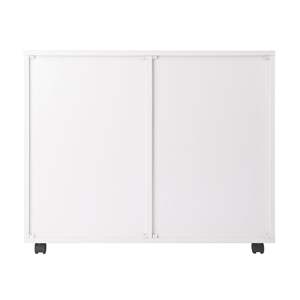 DB Halifax Gabinete de almacenamiento ancho de 2 puertas con 4 cajones Blanco-Organizador - Product Image 5