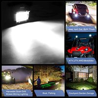 2 Pcs 4 pouces 60W LED pods avec 2 pouces remorque attelage support de montage de rechange feu arrière bande de lumière arrière