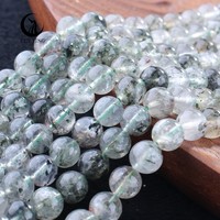 Perles de biotite vert foncé 6/8/10 mm, pierres naturelles, mica, pierres précieuses rondes, perles en vrac pour la création de bijoux