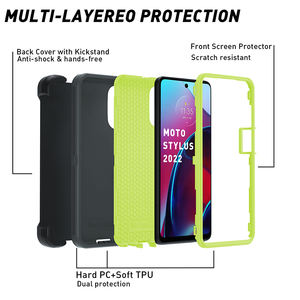 Vente en gros de housse de téléphone 3 en 1 pour Moto Stylus 5G 2022 Defender Otterboxer <span class=keywords><strong>Coque</strong></span> rigide antichoc pour téléphone portable - Product Image 4