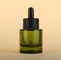 Flacons échantillons en verre de 30 ml avec bouchon en caoutchouc, compte-gouttes, flacon d'huile essentielle transparent givré, flacon vide, liquide essentiel