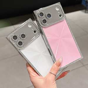 Funda de Teléfono con Diamantes para <span class=keywords><strong>iPhone</strong></span> 11 12 13 14 Mini Pro Max, Funda Protectora con Láser - Product Image 6