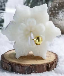 Christmas Snowflake Scented <b>Candle</b> in Creative Handmade <b>Gift</b> Box Festive Wax Decoration for Diwali - Product Image 6