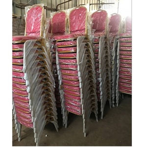 Modern <b>Stackable</b> Metal Banquet <b>Chair</b> With Golden Iron Frame For Restaurant <b>Dining</b> And Commercial Event Use - Product Image 3