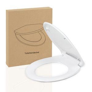 Siège de toilette ovale en urée Duroplast à fermeture douce, charnière à dégagement rapide, trous de fixation réglables, couvercle de toilette amovible pour WC domestique - Product Image 1