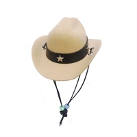 Mini Chapeau de Cowboy Festif en Polyester Écologique pour Petits Chiens – Idéal pour Noël, Halloween et Toutes les Saisons
