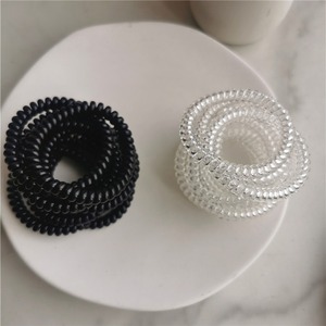 Vente en gros en vrac <span class=keywords><strong>de</strong></span> <span class=keywords><strong>fil</strong></span> <span class=keywords><strong>de</strong></span> téléphone original sans trace bouclé <span class=keywords><strong>de</strong></span> haute qualité bandes élastiques pour bébé noir chouchous pour <span class=keywords><strong>cheveux</strong></span> queue <span class=keywords><strong>de</strong></span> cheval pour fille femmes - Product Image 2