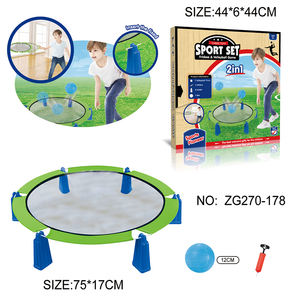 Disque Volant Extérieur en Plastique 2-en-1 et <span class=keywords><strong>Trampoline</strong></span> Gonflable sur le Thème du Sport, Jouet de Saut Amusant - Product Image 2