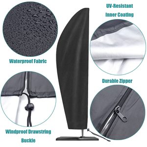 210D Polyester PVC Enduit Étanche À La Poussière Uv Habité Patio <span class=keywords><strong>Parasol</strong></span> Couvre <span class=keywords><strong>Parasol</strong></span> Couvre - Product Image 2
