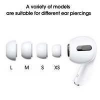 Embouts d'écouteurs de remplacement en silicone de haute qualité pour Apple Airpods Pro, réduction du bruit, avec tailles XS S M L, 1 paire